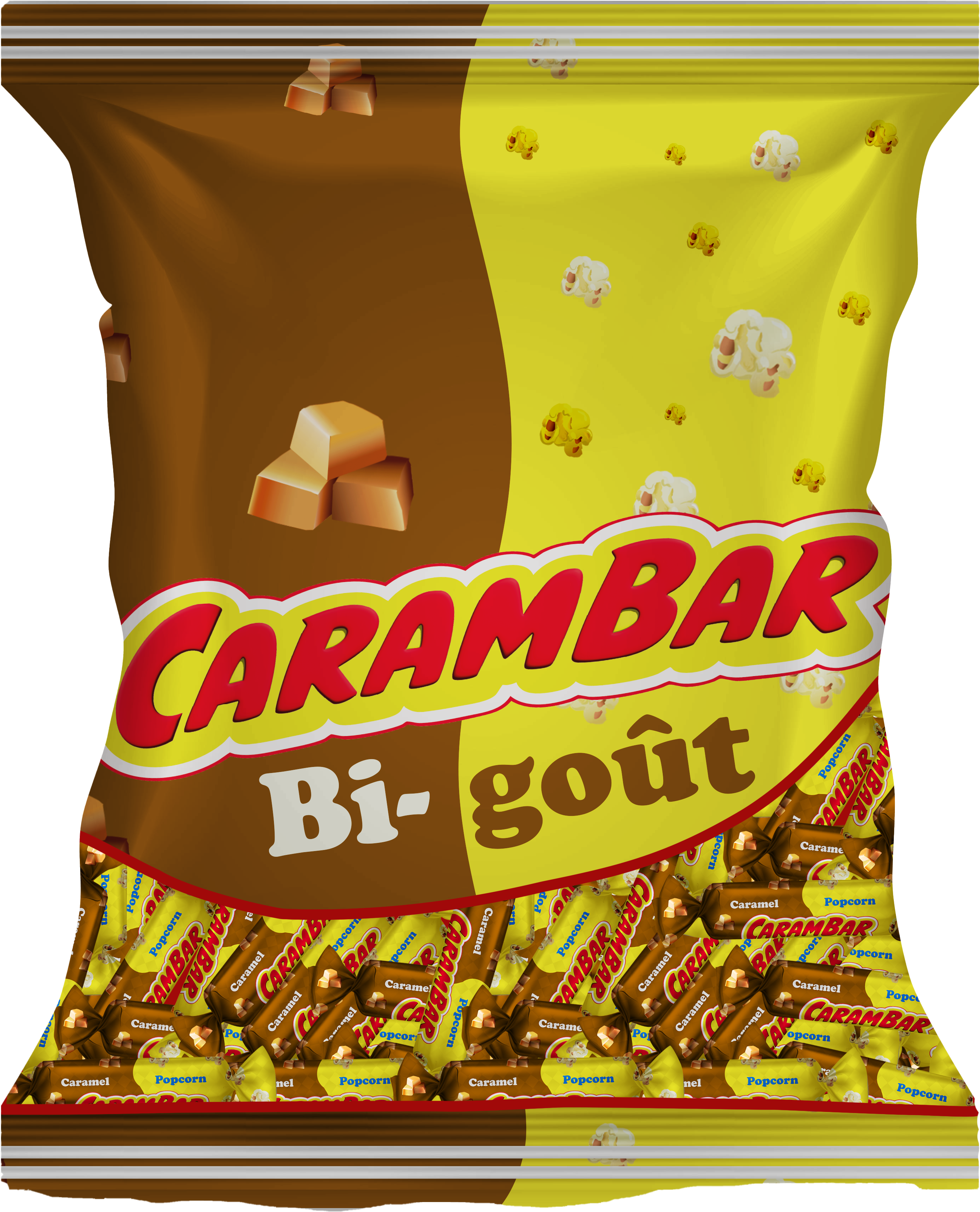 Paquet Carambar Bi-goûts caramel - popcorn